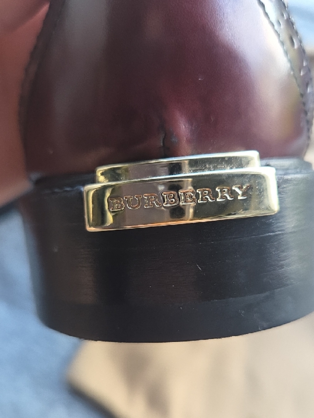 NEW Women's Burberry Tassel Brogue Wingtip Loafers  Size 39.5 - Picture 10 of 11